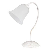 Veioza Rabalux FABIOLA E27 metal alb antic cu abajur sticla sticla opalstil vintage IP20 - 7260