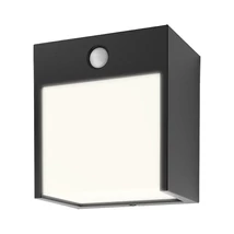 Aplica exterior cu senzor de miscare Rabalux BALIMO LED 12W aluminiu negru mat cu abajur plastic albstil modern IP44 - 7478