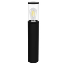 Stalp exterior Rabalux WELLINGTON E27 aluminiu negru mat cu abajur plastic transparentstil modern IP44 - 7503