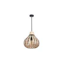 Pendul Rabalux ZAHARA E27 metal natur cu abajur rattan stil tropical IP20 - 7604