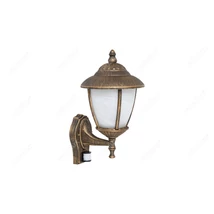 Aplica exterior cu senzor de miscare Rabalux MADRID E27 metal auriu antic cu abajur sticla stil clasic IP43 - 7836