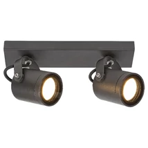 Aplica exterior Rabalux ELVA GU10 aluminiu antracit cu abajur sticla transparentstil Industrial IP44 - 7930