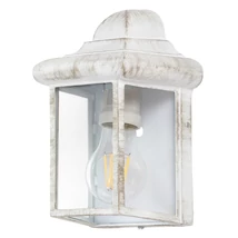 Aplica exterior Rabalux NORVICH E27 aluminiu alb antic cu abajur sticla transparentstil vintage IP43 - 8753
