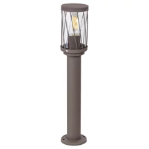 Stalp exterior Rabalux BUDAPEST E27 metal maro cu abajur plastic transparentstil Industrial IP44 - 8889