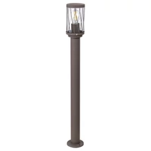 Stalp exterior Rabalux BUDAPEST E27 metal maro cu abajur plastic transparentstil Industrial IP44 - 8890