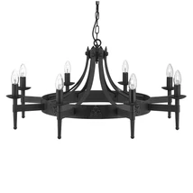 Cartwheel - Searchlight-2428-8BK - Candelabru
