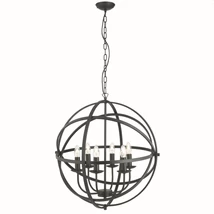 ORBIT 6LT - Searchlight-2474-6BK - Pendul