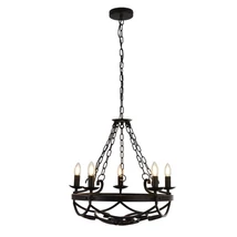 CARTWHEEL - Searchlight-8905-5BK - Candelabru