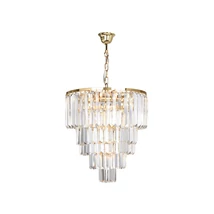 Pendul Zuma AMEDEO E14, cristal, auriu - ZU-17106/6+3+1-GD