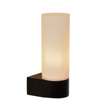 Aplica baie Lucide JESSE stil clasic sticla negru opal forma cilindric G9 IP44 - 04202/01/30