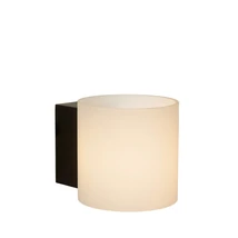 Aplica baie Lucide JELTE stil modern sticla negru opal forma cilindric G9 IP44 - 04203/01/30