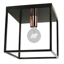 Plafoniera Lucide ARTHUR stil modern metal negru cuper forma unghiular E27 IP20 - 08124/01/30
