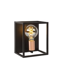 Aplica de perete Lucide ARTHUR stil modern metal negru cuper forma dreptunghi E27 IP20 - 08224/01/30