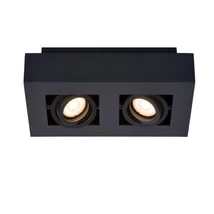 Plafoniera tip spot Lucide XIRAX stil modern aluminiu negru forma dreptunghi GU10-LED IP20 - 09119/11/30