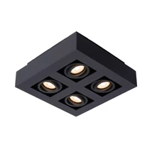 Plafoniera tip spot Lucide XIRAX stil modern aluminiu negru forma dreptunghi GU10-LED IP20 - 09119/21/30
