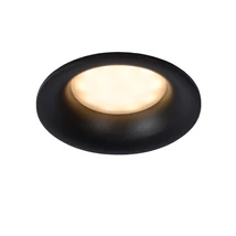Spot incastrabil baie Lucide ZIVA stil modern aluminiu negru forma rotund GU10 IP44 - 09923/01/30