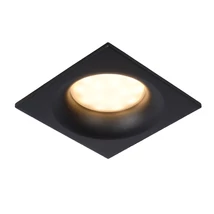 Spot incastrabil baie Lucide ZIVA stil modern aluminiu negru forma unghiular GU10 IP44 - 09924/01/30