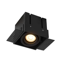 Spot incastrabil Lucide TRIMLESS stil modern aluminiu negru forma dreptunghi GU10 IP20 - 09925/01/30