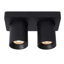 Plafoniera tip spot Lucide NIGEL stil modern aluminiu negru forma cilindric GU10-LED IP20 - 09929/10/30