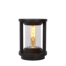 Stalp exterior Lucide CADIX stil modern aluminiu negru forma cilindric E27 IP65 - 15804/22/30