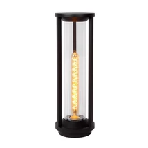 Stalp exterior Lucide CADIX stil modern aluminiu negru forma cilindric E27 IP65 - 15804/50/30