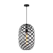Pendul Lucide WOLFRAM stil modern metal negru forma ovala E27 IP20 - 21417/32/30