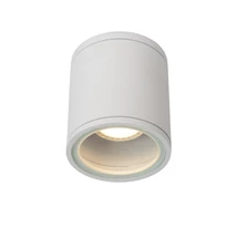 Plafoniera spot baie Lucide AVEN stil modern aluminiu alb forma cilindric GU10 IP65 - 22962/01/31