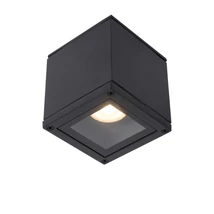 Plafoniera spot baie Lucide AVEN stil modern aluminiu negru forma unghiular GU10 IP65 - 22963/01/30