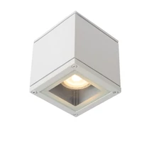 Plafoniera spot baie Lucide AVEN stil modern aluminiu alb forma unghiular GU10 IP65 - 22963/01/31