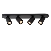 Plafoniera tip spot Lucide XYRUS stil modern aluminiu negru forma ovala GU10-LED IP20 - 23954/21/30
