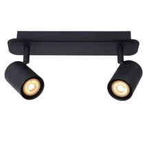 Plafoniera spot baie Lucide LENNERT stil modern metal negru forma dreptunghi GU10-LED IP44 - 26958/10/30
