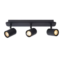 Plafoniera spot baie Lucide LENNERT stil modern metal negru forma dreptunghi GU10-LED IP44 - 26958/15/30