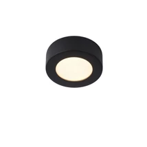 Plafoniera baie Lucide BRICE-LED stil modern aluminiu negru forma rotund LED IP44 - 28116/11/30