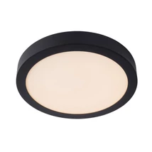 Plafoniera baie Lucide BRICE-LED stil modern aluminiu negru forma rotund LED IP44 - 28116/30/30