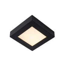 Plafoniera baie Lucide BRICE-LED stil modern aluminiu negru forma unghiular LED IP44 - 28117/17/30