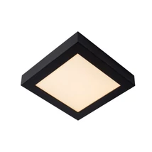 Plafoniera baie Lucide BRICE-LED stil modern aluminiu negru forma unghiular LED IP44 - 28117/22/30