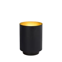 Veioza Lucide SUZY stil modern metal negru auriu mat-alama forma cilindric E14 IP20 - 45588/01/30