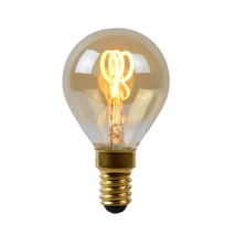Bec filament dimabil Lucide E14-LED 3W 165lm 2200K 360° Cri80 sticla chihlimbar - 49046/03/62