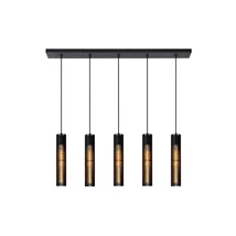 Pendul Lucide LIONEL stil modern metal negru forma cilindric E27 IP20 - 73406/05/30