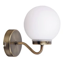 Aplica baie Rabalux TOGO E14 metal alb cu abajur sticla stil clasic IP44 - 1302