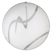 Plafoniera Rabalux SOLEY E27 metal plastic alb cu abajur sticla alb cu motivestil traditional IP20 - 1818