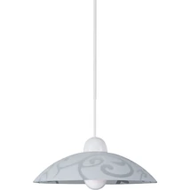 Pendul Rabalux SCROLL E27 plastic alb cu abajur sticla transparentstil traditional IP20 - 1846
