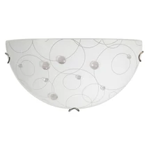 Aplica de perete Rabalux JOLLY E27 metal alb cu motive cu abajur sticla stil traditional IP20 - 1960