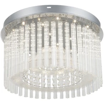 Plafoniera Rabalux DANIELLE LED 18W metal crom cu abajur acril sticla cristal transparentstil modern IP20 - 2449