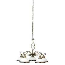 Candelabru Rabalux ELISETT E27 metal bronz cu abajur sticla stil clasic IP20 - 2755