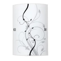 Aplica de perete Rabalux ELINA E27 metal alb cu abajur sticla alb cu motivestil modern IP20 - 3691