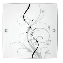 Plafoniera Rabalux ELINA E27 metal alb cu abajur sticla alb cu motivestil modern IP20 - 3692