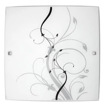 Plafoniera Rabalux ELINA E27 metal alb cu abajur sticla alb cu motivestil modern IP20 - 3693