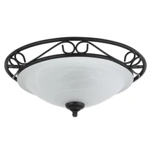Plafoniera Rabalux ATHEN E27 metal negru cu abajur sticla sticla alabastru albstil mediteran IP20 - 3722