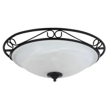 Plafoniera Rabalux ATHEN E27 metal negru cu abajur sticla sticla alabastru albstil mediteran IP20 - 3723